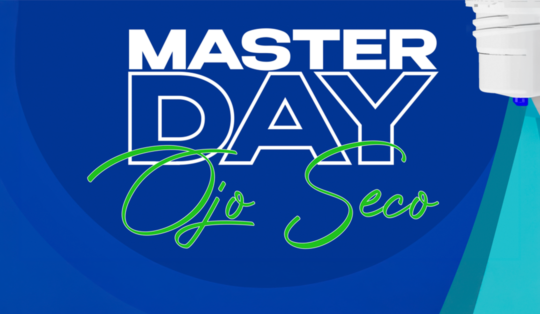 Banner reading 'MASTER DAY' in bold white with green script 'Eco Seco' on a blue background.