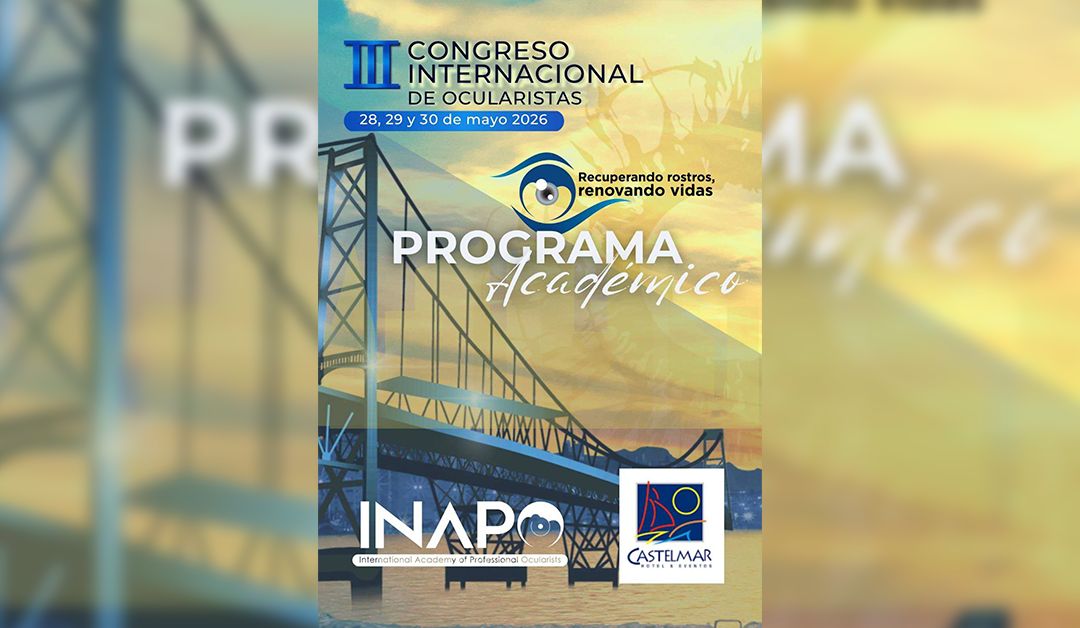 Poster for the III Congreso Internacional de Oculistas, mayo 28–30, 2026, con Programa Académico y logos INAPO y Castelar.